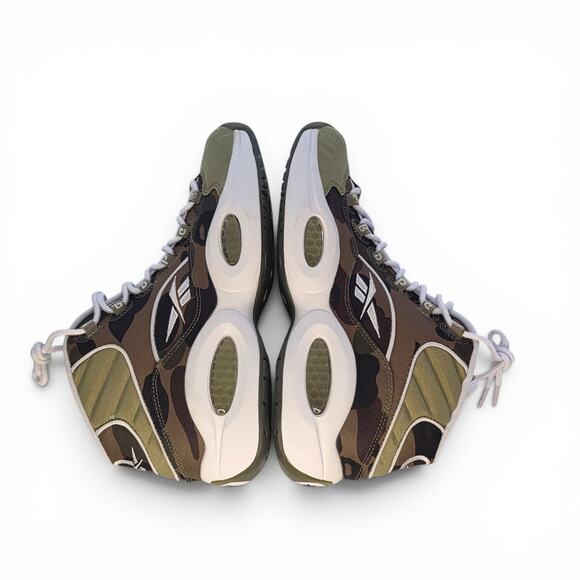 NWT - Reebok x Bape x Mita Question Mid 1st Camo Green White BD4232 Mens Size 11 main image 8